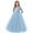 bleu, variante sur Robe Longue en Dentelle Florale Vintage pour Filles Manches 3/4 Robe de Soirée de Mariage Robe de Danse Formelle