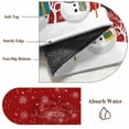 thumbnail image 2 of Red Snowman Round Rug 3ft Washable Circle Entryway Rugs Non Slip Christmas Winter Snowflake Xmas Tree Area Rug Indoor Floor Carpet for Bedroom Kitchen Living Room Home Office Dining Room Nursery, 2 of 8