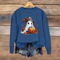 thumbnail image 2 of Towmus Halloween Sweatshirts for Women Funny Pumpkin Sweater Cute Print Coffee Graphic Pullover Shirts Crewneck Long Sleeve Shirts Tops, 2 of 4