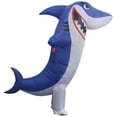 thumbnail image 3 of Disfraz Inflable De Halloween Shark Tiburón Premium Toda Ocasión Bk Disfraces  Talla Medina Modelo Azul, 3 of 9