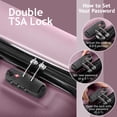 thumbnail image 5 of IVV 4-Piece Vertical Stripe Hardside Spinner Luggage Set, Lighweight Trolley Case Set with Aluminum Alloy Handles and Spinner Wheels, 16"/20"/24"/28", Violet, 5 of 9