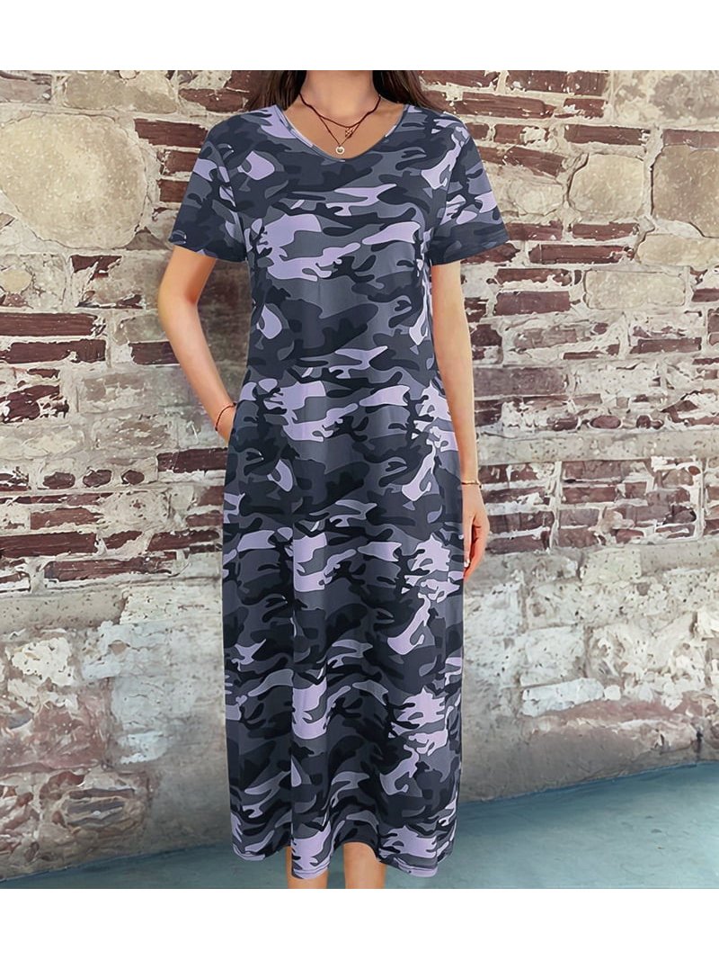 flattering summer dress for plus size Chic Hollow V-Neck Women col-outfit-sale-4225 Size:US size 8 USMC Service Alpha A