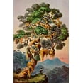 thumbnail image 2 of Haeckel, Ernst 23x32 White Modern Wood Framed Museum Art Print Titled - Der Vulkan Merapi auf Sumatra Hochland von Padang, 2 of 4