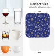 thumbnail image 7 of Bingfone Vintage Golden Snowflakes Royal Blue Leather Drinks Coasters with Set of 6,Suitable for Home Kitchen,Coffee Cup Coasters Home Gift, 7 of 7