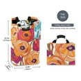 thumbnail image 2 of Yayeee Freestanding Laundry Hamper with Handle Collapsible Large Storage Basket for Clothes, Orange Hand Drawn Floral, 2 of 7