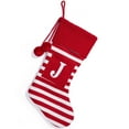 thumbnail image 2 of putnchl 26 Large Letters Christmas Red Socks Candy Boots Holiday Gift Bags Red Striped Christmas Stockings Christmas Tree Decoration Socks Decoration Bags 1PC, 2 of 3