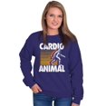 thumbnail image 3 of Cardio Workout Bigfoot Sasquatch Sweatshirt for Men or Women Brisco Brands X, 3 of 6
