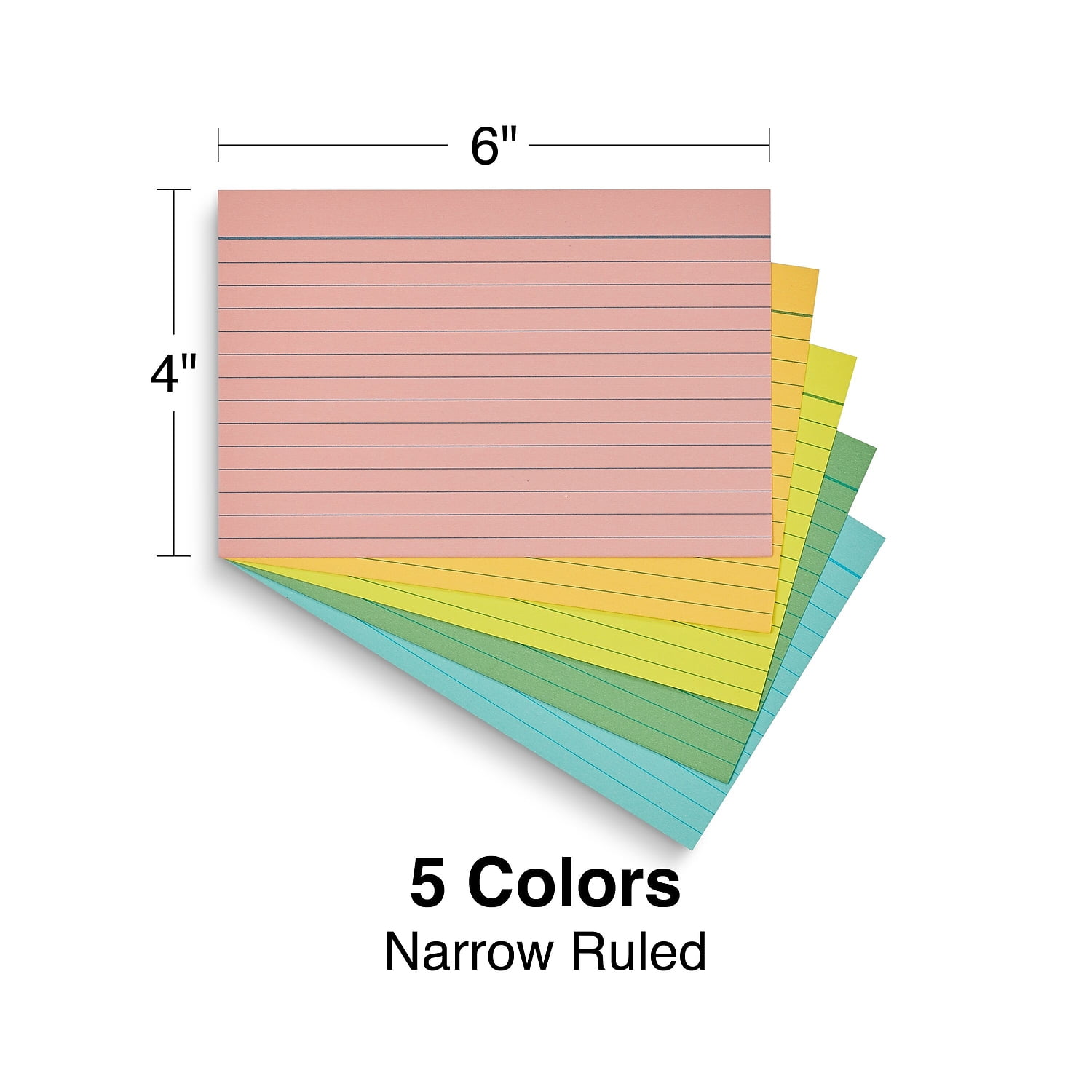Staples 4"" x 6"" Lined Note Cards, Assorted Pastel, 300-Pack" - Walmart.com Staples 4"" x 6"" Lined Note Cards, Assorted Pastel, 300-Pack" - Walmart.com