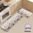 thumbnail image 3 of Wildflower Kitchen Rugs Set of 2 Spring Summer Floral Kitchen Mats for Floor Non Slip Kitchen Runner for Home Farmhouse Seasonal Decor Comfort Standing Mat for Sink Laundry, 3 of 5