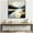 Gray, variant on Kate and Laurel Sylvie Mountain Lake Modern Abstract Landscape Framed Canvas Wall Art by The Creative Bunch Studio 30 x 30 Natural, Modern Contemporary, Abstract, Landscape Decor, Living Room