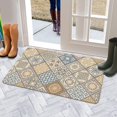 thumbnail image 5 of Retro Door Mat, 17 X 30 Inch Bohemian Light Geometric Design (5) Welcome Doormat Decorative Home Floor Mat, Non Slip Rubber Back and Strong Water Absorption for Outdoor Indoor Entrance Decor, 5 of 6