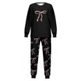 thumbnail image 6 of WOYY Girls Pajamas Long Sleeve Bow Graphic Tee Sleep Pants Comfy Loungewear, Sizes 3-14, 6 of 6
