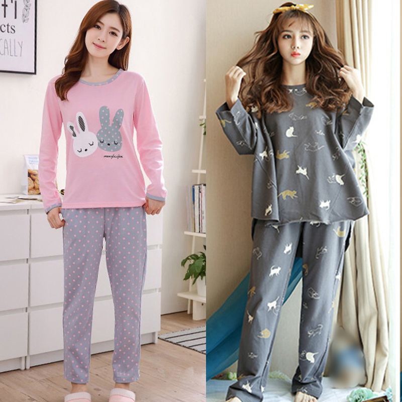 Teen Girls Pajamas Sets 2 PCS Long Sleeve Sleepwear Cute Jammies ...
