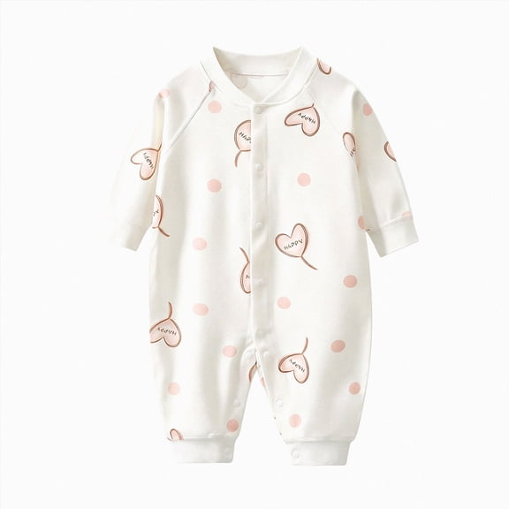CAUYDY 3 6 9 12 18 24 Months Baby Girl Going Home Outfit Newborn Clothes Preemie Long Sleeved Sleepers Infant Girls Pajamas Fall Winter Romper Sizes 3-6 Months,Pink