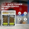 thumbnail image 2 of Master Mechanic 29 Piece Quick Change Titanium Coated Bit Set for Home Tool, 2 of 7