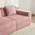 thumbnail image 7 of Jopath Modular Loveseat Sofa,Modern 2-Seat Sofa Couch with Throw Pillows,Corduroy Fabric Cloud Sectional Couch,Pink, 7 of 7