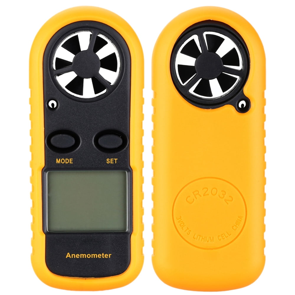 Mini LCD Wind Speed Gauge Air Velocity Digital Anemometer NTC Thermometer AHS 