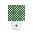 thumbnail image 1 of Balery Green Argyle Plaid Luz Nocturna LED con Sensor Automático, Enchufe con Sensor Crepuscular, Luz Suave de 0.5W para Dormitorio, Pasillo, Baño-UK, 1 of 7
