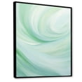thumbnail image 2 of Designart "Spiraling Whispering Green Wave" Abstract Spirals Floater Framed Wall Decor, 2 of 5