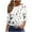White, variant on MaFYtyTPR 3/4 Sleeve Shirts for Women Fashion Printed T-shirt Round Neck Leisure Loose Comfy Tops