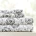 thumbnail image 3 of Linen Market 4 Piece Sheet Set Patterned, Queen, Make A Wish Gray, 3 of 4