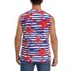 thumbnail image 4 of Fotbe Sea Stars Men's Camiseta sin Mangas Estampada para Hombres, Playera Casual para Gimnasio, Entrenamiento, Playa-3X-Large, 4 of 7