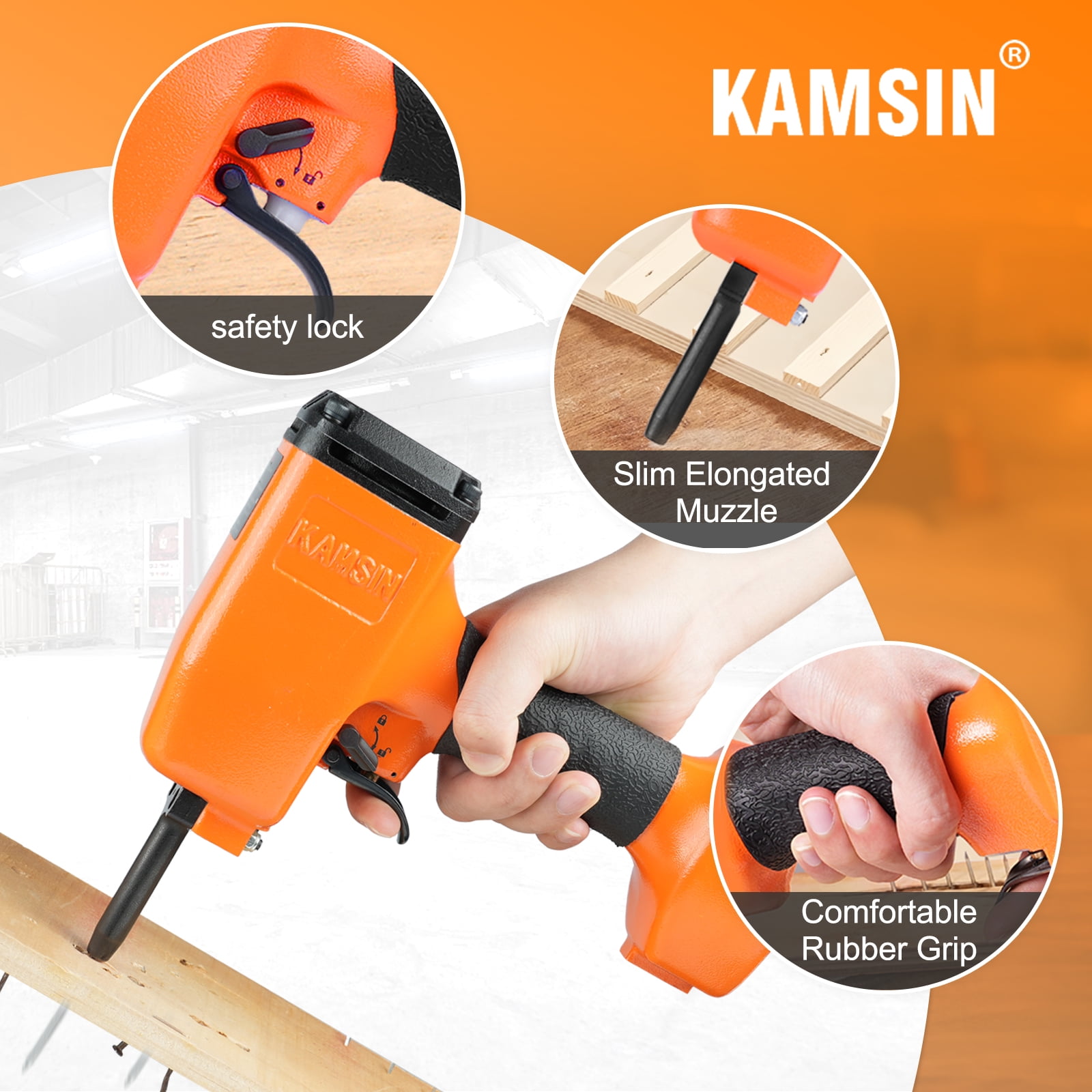 KAMSIN KT50 Pneumatic nail puller,air remover gun,punch nails head diameter of 0.118"-0.236",for denailing & recycling