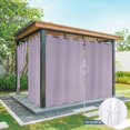 thumbnail image 6 of Outdoor Curtains for Patio Waterproof, Purple Solid Color Outdoor Privacy Panels Grommet, Aesthetics Contemporary Luxury Blackout Outside Curtains for Porch/Cabana/Pergola/Gazebo 54"x108", 1 Panel, 6 of 8