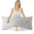 thumbnail image 6 of Lorviah Microfiber Body Pillow Cover - Ultra Soft Breathable 20"x54" Pillowcase with Envelope Closure - 1 Pack - Light Gray, 6 of 7