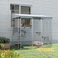 thumbnail image 6 of PawHut Large Catio Outdoor Cat Enclosure, Galvanized Steel Outdoor Cat House with 420D Waterproof Canopy for 1-3 Large Cat, Walk-in Cat Cage, Silver, 6 of 10