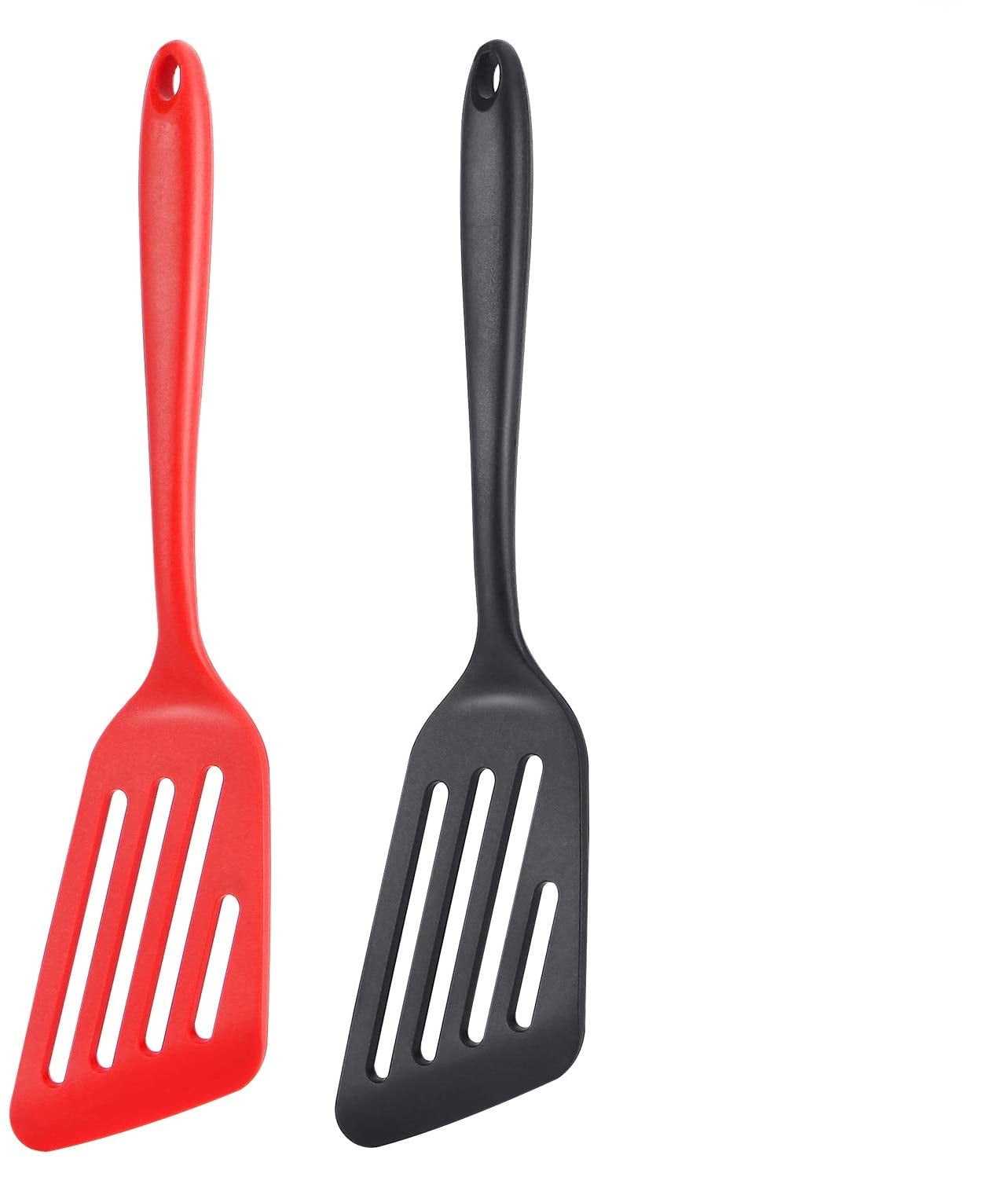 Pack of 2 Silicone Fish Spatula, Nonstick Large Slotted Flipper Turner