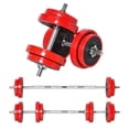 thumbnail image 3 of Soozier Adjustable Dumbbell Set, 44 lbs. Free Weight Set, 2-in-1 Adjustable Convertible Barbell, Home Gym Equipment Suitable for Men & Women, 3 of 9