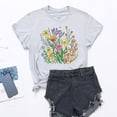 thumbnail image 2 of CEHVOM Haut pour Femme Mignon Frais Doux Vêtements Mode Col Rond Manche Courte Liquidation, 2 of 4