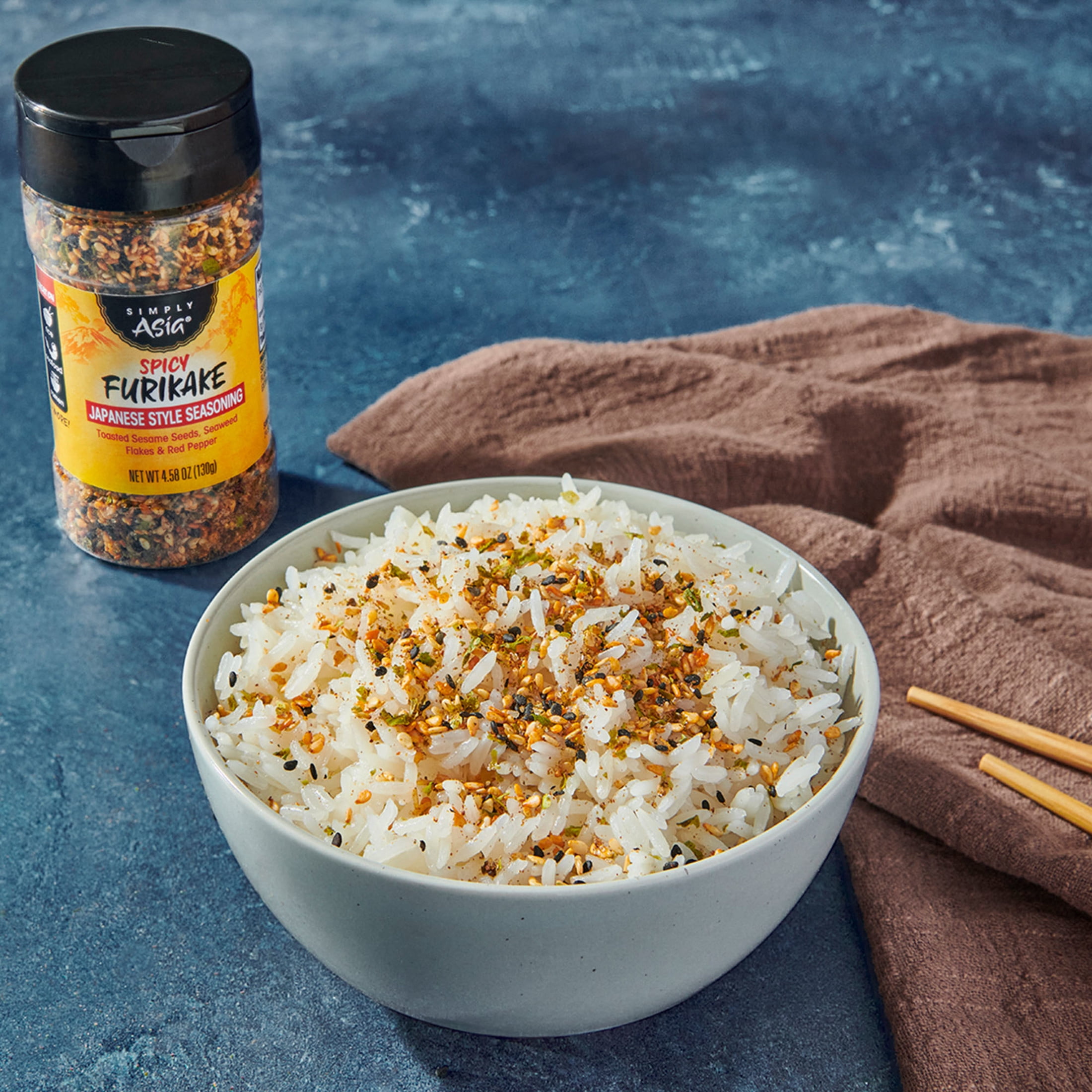 (3 pack) Simply Asia Spicy Furikake Japanese Style Seasoning, 4.58 oz Bottle