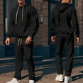 thumbnail image 5 of Men’s Hooded Pullover Sweatshirt and Jogger Pants Two-Piece Set Casual Drawstring Hoodie with Kangaroo Pocket, 5 of 5
