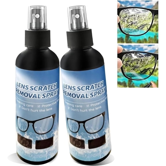 2025 New Lens Scratch Remover,Repair Lens Glass Grinding Scratch,Glasses Cleaner Spray for Sunglasses Screen Cleaner Tools