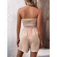 thumbnail image 4 of Combinaison Courte Imprimée Sans Bretelles pour Femmes, Tenue de Plage une Pièce, Abricot TTTG, 4 of 8