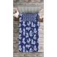 thumbnail image 3 of Ambesonne Octopus Quilted Bedspread Set 2 Pcs, Cartoon Style Wildlife, Twin Size, Multicolor, 3 of 3