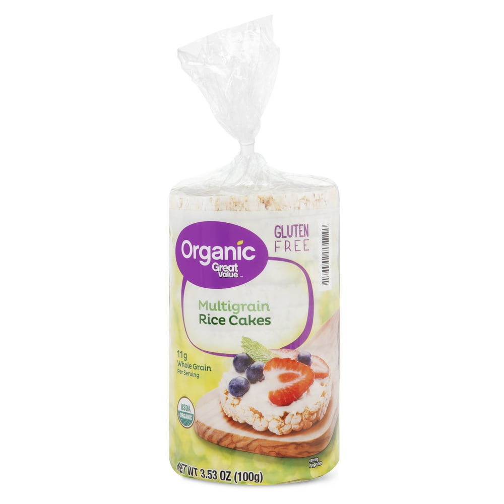 Great Value Organic Rice Cake, Multigrain, 3.53 oz