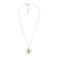 thumbnail image 1 of Collar de corazón de girasol plateado S925 para niñas y mujeres, joyería elegante con colgante de flor en forma de corazón con diamantes de imitación brillantes, 1 of 10