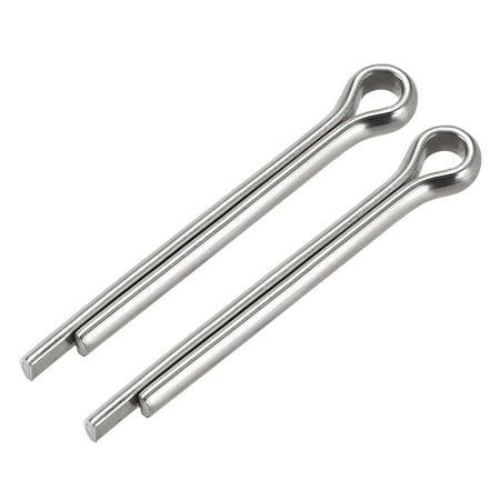 

Split Cotter Pin -6mm x 50mm 304 Stainless Steel 2-Prongs Silver Tone 2Pcs