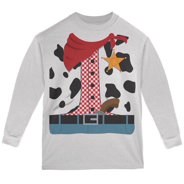 T-shirt à Manches Longues pour Jeunes de Costume de Cowgirl d'Halloween