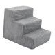 thumbnail image 5 of Escaleras con rampa para perros de 3 escalones, cómoda y resistente escalera portátil para perros, rampa para mascotas para silla, uso al aire libre, Grande, 5 of 8