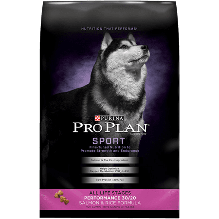 Purina Pro Plan High Protein Dry Dog Food, SPORT Performance 30/20 Salmon & Rice Formula - 33 lb. (Best High Performance Dog Food)