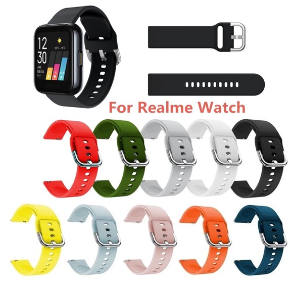 Jacenvly 2024 New Fashion Silicone Replacement Watch Band Wrist Strap For Realme-Watch 20Mm Band Cool