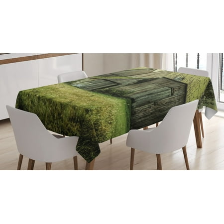 

Country Tablecloth Farmer Field Barn Warehouse Midwest American Style Antique Ancient Artwork Print Rectangular Table Cover for Dining Room Kitchen 60 X 90 Inches Multicolor by Ambesonne