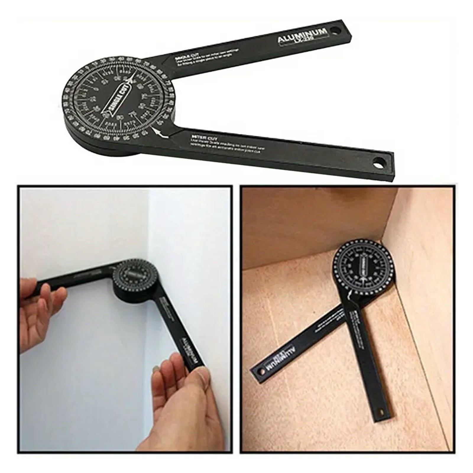 1pc 360 Aluminium Alloy Degree Miter Saw Protractor High Accuracy Angle Finder Gauge ,Water-Proof & Dust Resistant