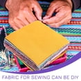 thumbnail image 3 of OULII 100Pcs Assorted Color Fabric Squares for Sewing Quilting DIY Craft Soft Material, 3 of 5