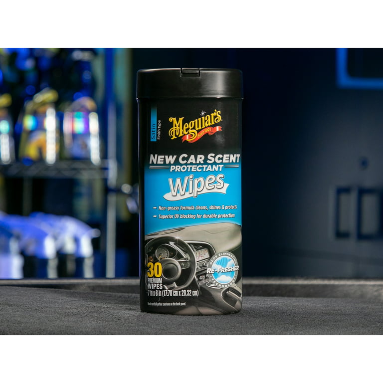 Meguiar's New Car Scent Protectant Wipes - Easy to Use Car Wipes that  Protect and Freshen Your Car's Interior - Ideal for Car Detailing &  Maintenance