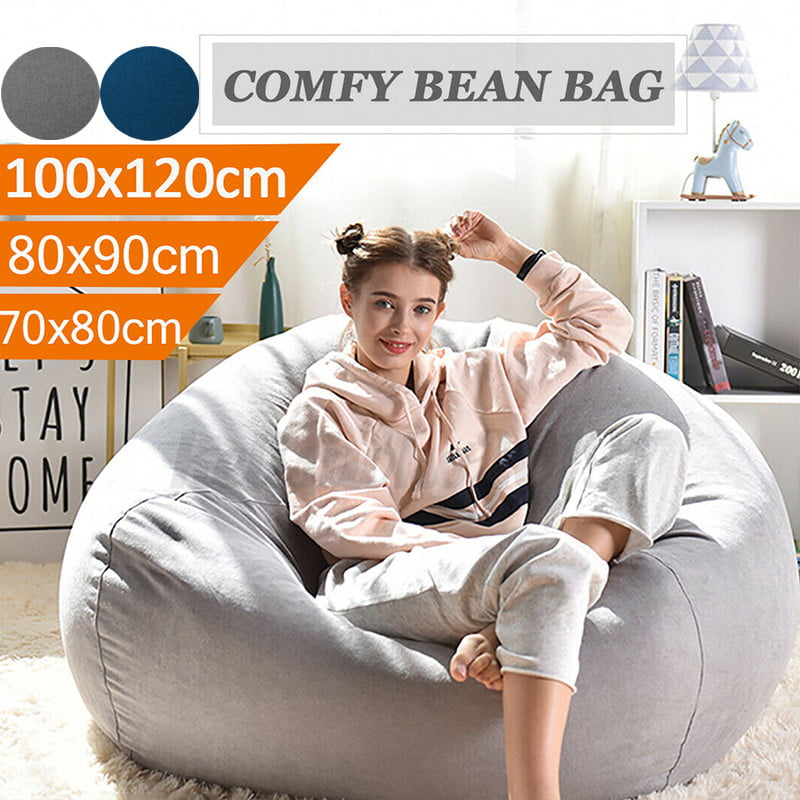 No Filler WAQIA Bean Bag Chair Cover Only Without Bean Filling Extra Large Washable Stuffed Animal Storage Stuffable Memory Foam Replacement Beanbag Cover 39x47 Black